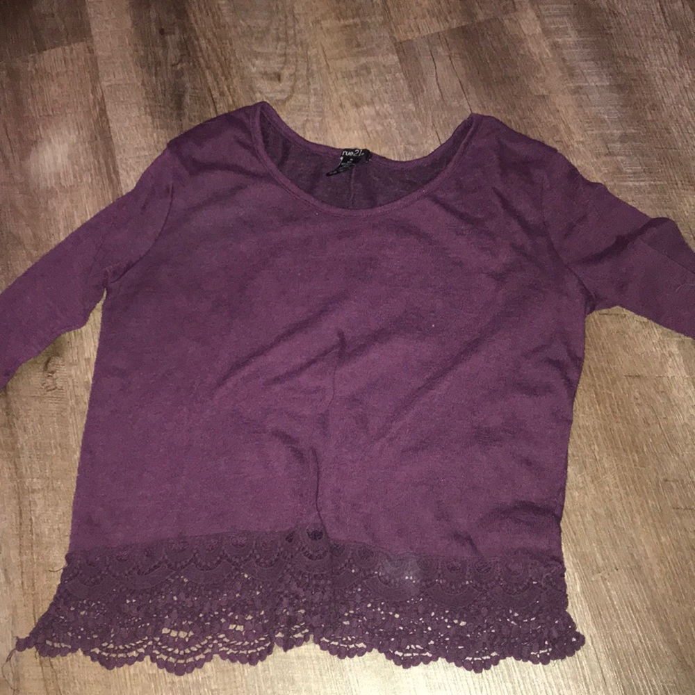 Dark Purple Rue 21 Long Sleeved Shirt